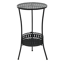 vidaXL Bistrobord svart 40x70 cm metall