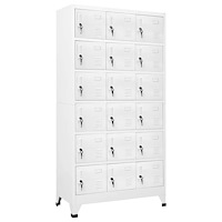 vidaXL Klädskåp med 18 fack metall 90x40x180 cm