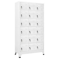 vidaXL Klädskåp med 18 fack metall 90x40x180 cm
