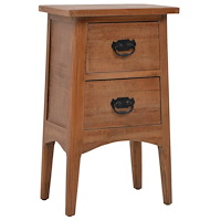 vidaXL Sängbord massivt granträ 40x29x68 cm brun