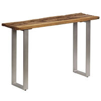 vidaXL Konsolbord återvunnet trä och stål 120x35x76 cm