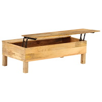 vidaXL Soffbord massivt mangoträ 110x55x35 cm