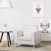 vidaXL Fåtölj vit 75x70x75 cm konstläder