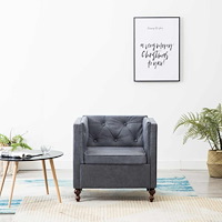 vidaXL Fåtölj grå tyg