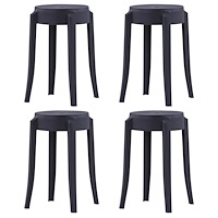 vidaXL Stapelbara pallar 4 st plast svart