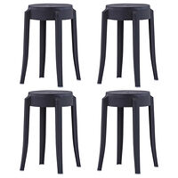 vidaXL Stapelbara pallar 4 st plast svart