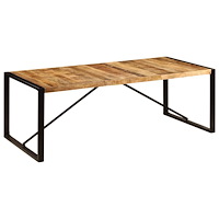 vidaXL Matbord 220x100x75 cm massivt mangoträ