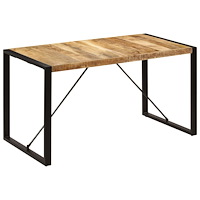vidaXL Matbord 140x70x75 cm massivt mangoträ