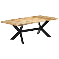 vidaXL Matbord 200x100x75 cm massivt mangoträ