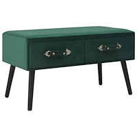 vidaXL Soffbord grön 80x40x46 cm sammet