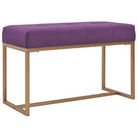 vidaXL Bänk 80 cm lila sammet