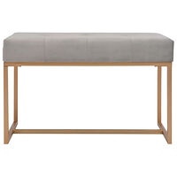vidaXL Bänk 80 cm grå sammet