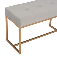 vidaXL Bänk 80 cm grå sammet