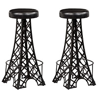 vidaXL Barstolar 2 st äkta läder