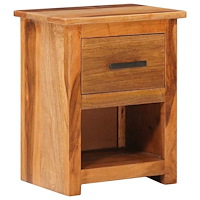 vidaXL Sängbord 40x30x50 cm massivt trä