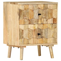 vidaXL Sängbord 40x30x50 cm massivt mangoträ