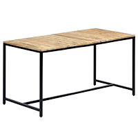 vidaXL Matbord 140x70x75 cm massivt grovt mangoträ