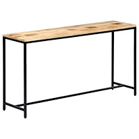 vidaXL Avlastningsbord 140x35x76 cm massivt grovt mangoträ