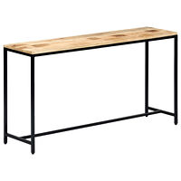 vidaXL Avlastningsbord 140x35x76 cm massivt grovt mangoträ