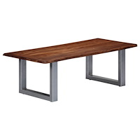 vidaXL Soffbord med levande kanter 115x60x40 cm massivt akaciaträ