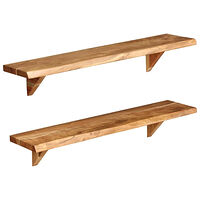 vidaXL Vägghyllor 2 st 90x20x18 cm massivt akaciaträ
