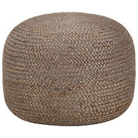 vidaXL Handgjord sittpuff ljusgrå 45x30 cm jute