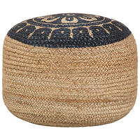 vidaXL Handgjord sittpuff blå 45x30 cm jute