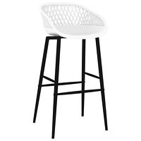 vidaXL Barstolar 2 st vit