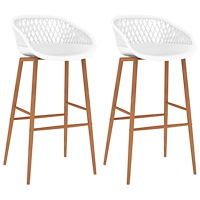 vidaXL Barstolar 2 st vit