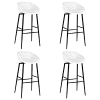 vidaXL Barstolar 4 st vit