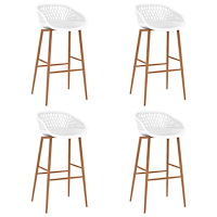 vidaXL Barstolar 4 st vit