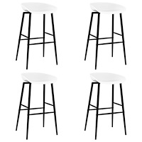 vidaXL Barstolar 4 st vit