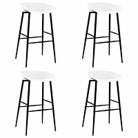 vidaXL Barstolar 4 st vit