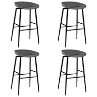 vidaXL Barstolar 4 st grå