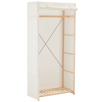 vidaXL Garderob 79x40x170 cm vit tyg