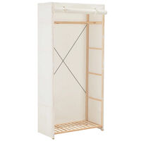 vidaXL Garderob 79x40x170 cm vit tyg