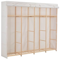 vidaXL Garderob 200x40x170 cm vit tyg