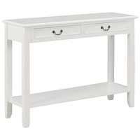 vidaXL Avlastningsbord vit 110x35x80 cm trä