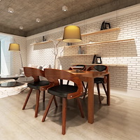 vidaXL Matstolar 4 st brun böjträ och konstläder