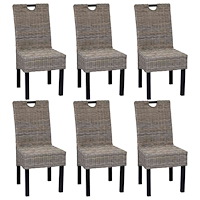 vidaXL Matstolar 6 st kuburotting mangoträ