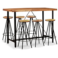 vidaXL Barmöbler 7 delar massiv akacia och återvunnet trä