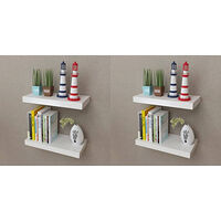 vidaXL Vägghyllor 4 st 40 cm vit