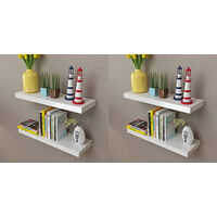 vidaXL Vägghyllor 4 st 60 cm vit
