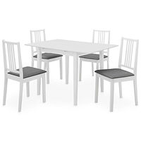 vidaXL Matgrupp 5 delar MDF vit