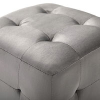 vidaXL Sittpuff 2 st grå 30x30x30 cm sammetstyg