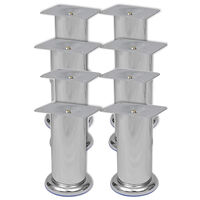 vidaXL Runda soffben 8 st krom 120 mm