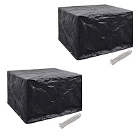 vidaXL Överdrag för trädgårdsmöbler 2 st 8 öljetter 113x113cm