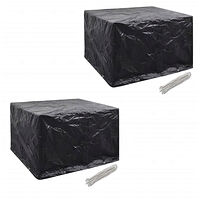 vidaXL Överdrag för trädgårdsmöbler 2 st 8 öljetter 113x113cm
