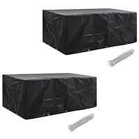 vidaXL Överdrag för trädgårdsmöbler 2 st 10 öljetter 229x113cm