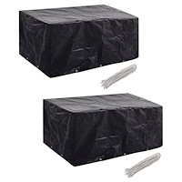 vidaXL Överdrag för trädgårdsmöbler 2 st 10 öljetter 240x140cm